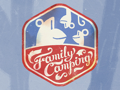 Family Camping | Lost Theory Festival character characters illustration lettering pictogram typography