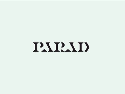 Parad brandmark custom fashion logo logotype type typo typography wordmark