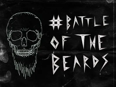 Battle of the Beards design illustration lettering social media typography