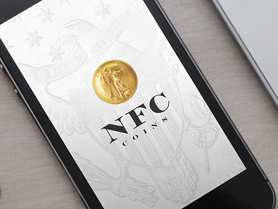 NFC Coins 2 coin coins eagle gold identity logo logomark nfc rare rebrand symbol typography