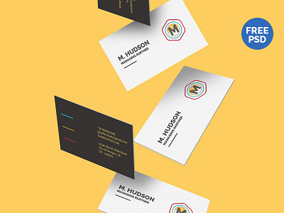 Free Falling Business Cards Mockup business cards falling free business card free business card mockup free download free psd file free psd files freebie mockups