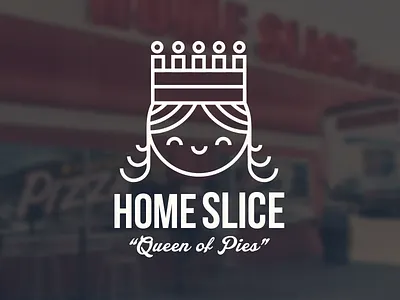 Home Slice home logo pies pizza queen slice