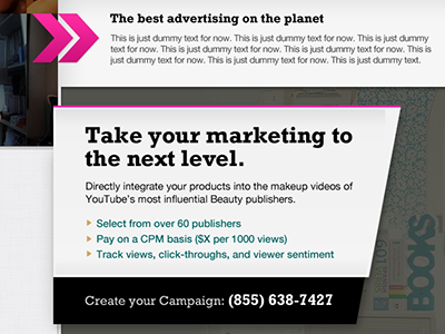 BeautyMotive Landing Page landing page visual design