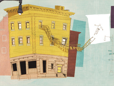 fire escape city fire escape illustration sketchbook urban