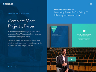 Apprenda Redesign grid homepage interactive launch website