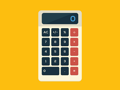 Calcyoulater! calculator colorful flat illustration