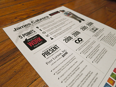 Inforgraphic Resume infographic print design resume