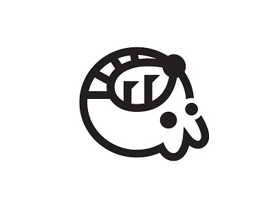 Oh Possum lines logo opossum possum roundimals thick