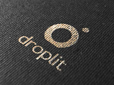 Droplit Logo gold home logo minimal mock round smart typography