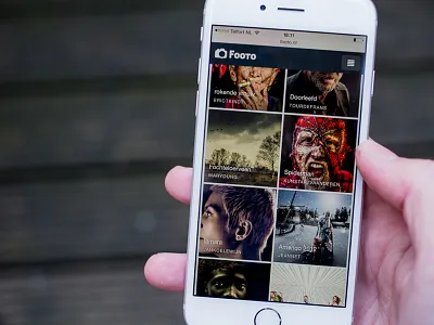 Photography community ios iphone 6 mobile photography photos thumbnails ui