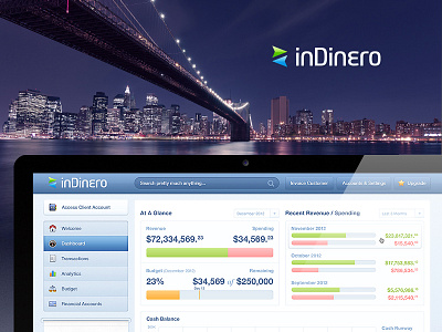 inDinero ~ Accounting, Taxes & Payroll for Businesses application experience financial interface money product ui ux