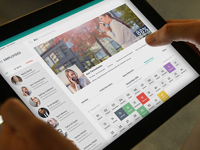flat ERP solution application calendar cms erp ipad social ui users ux