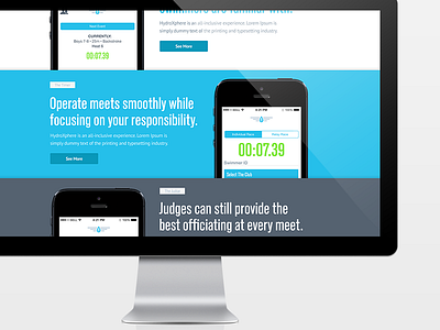 HydroXphere blue brand design feature23 identity interface logo swimmer swimming ui design ux design water