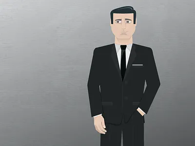 The MadMan design don draper flat flat design graphic illustration madmen vector