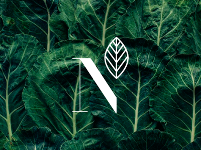 Nutrition Stripped | Mark Concept branding green identity leaf leaves mark modern natural simple