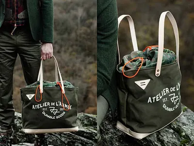 Atelier de l'Armée atelier bag leather logo vintage