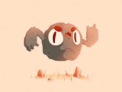 Geodude | #74 74 gaming geodude illustration monster nintendo pocket pokemon