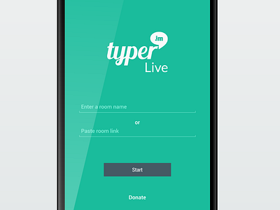 Typer.IM Live Android android app live mockup typer ui