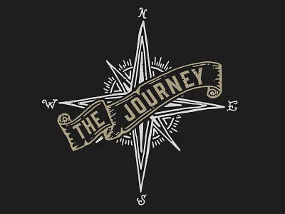 Compass compass compass rose illustration journey logo scroll texture