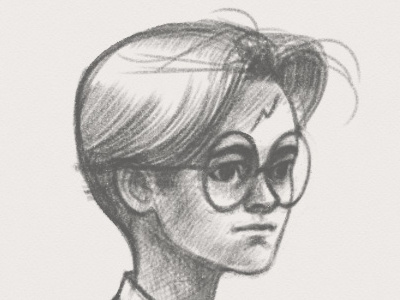 Harry in Pencil art brush drawing harry potter illustration pencil photoshop