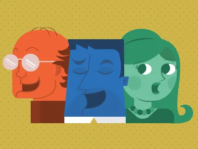 Talking Heads braintrust business cartoonmodern faces group illustrator integration meeting professional talking talkingheads vector