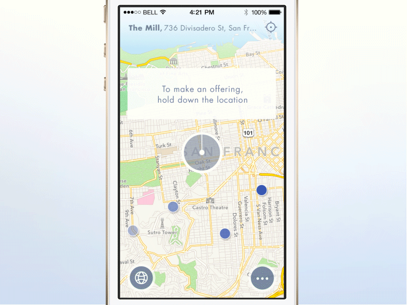 The Collective - Making an Offer design interface location map ui ux