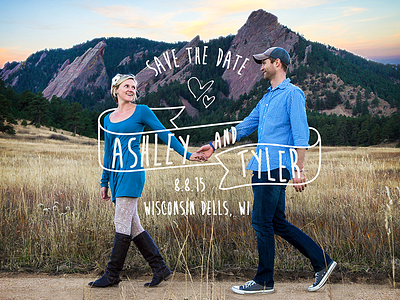 Ashley & Tyler Save the Date flatirons savethedate