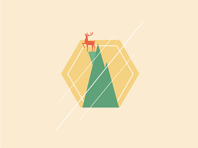 Deer flat icon illustration