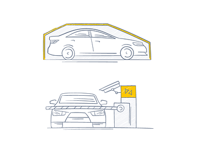 ZIRX Security car collect drawn drive illustration parking safe secure security zirx