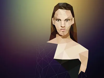 Polygon Woman brand geometric girl lowpoly poly polygon sketch triangular woman