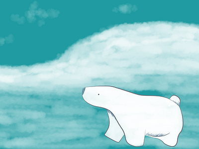 Snow Polar bear blue manga studio polar bear snow winter