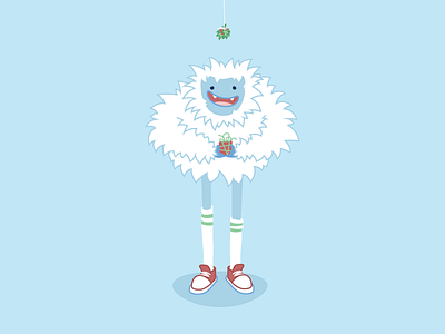 Yancy the Yuletide Yeti holiday mistletoe yeti