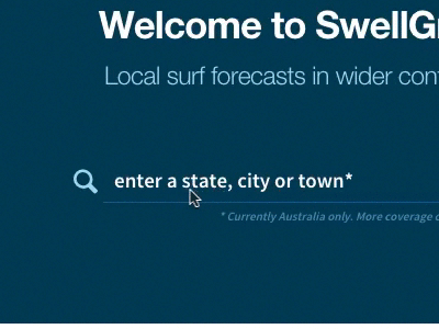 Loading Feedback animation autosuggest entypo form home page javascript loading navigation search surfing typeahead western australia