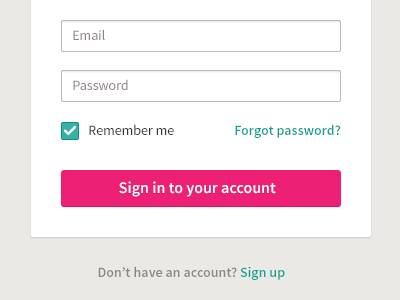 Simple login box