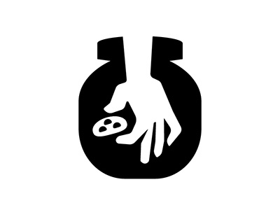 Caught cookie hand icon illustration jar