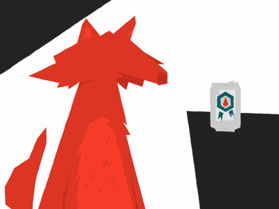 Beer Gif #12 - Beer Grab animation beer beer grab fox gif illustration loosekeys