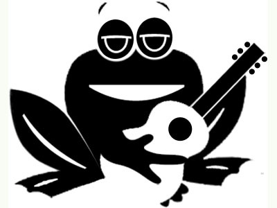 Guitar Frog blackandwhite frog fun guitar music negative