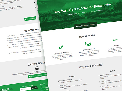 Dealerexit Website dealerexit onepage responsive site website