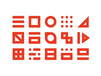 Icons abstract icon icons illustration mono red swiss vector weight