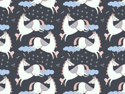 Horse Pattern candy design illustration kids pastel pattern surface