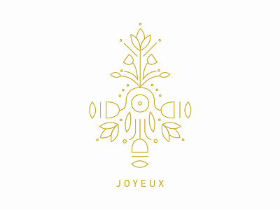 Joyeux Illustration christmas floral holiday illustration illustrator line line work pattern vector