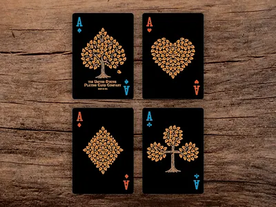Lumberjacks Aces ace illustration leaves lumberjack playing cards tree