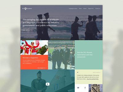 DLIF - Homepage blocks design grid ui website