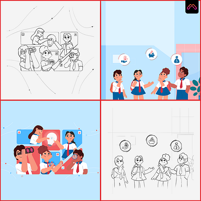 HDFC Storyboard and Illustration graphic design illustration storyboard