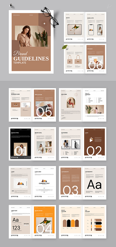 Brand Guideline Brochure Template minimalist