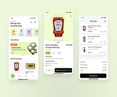 Grocery App mobile app ui