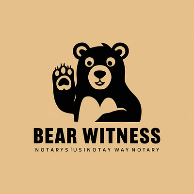 Bear Witness logo design(Unused) bear bear icon bear logo bear witness company graphic design logo logo design minimal logo modern logo