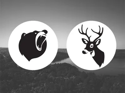 Animal icons adventure bear deer design forest icons illustration logo nature outdoors vector wildlife