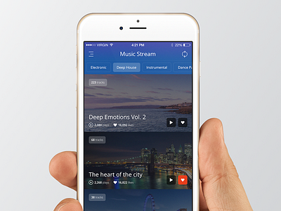 Music Stream app app design feed ios ios app music stream