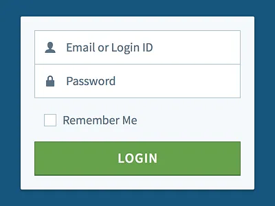 Member Login button checkbox email inputs interface login password remember me ui